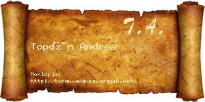 Topán Andrea névjegykártya