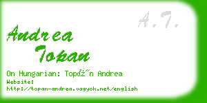 andrea topan business card